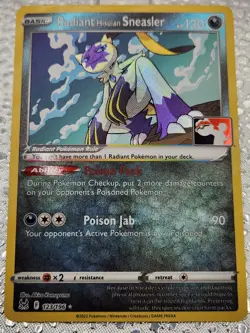 Pokemon TCG Radiant Hisuian Sneasler 123/196 Prize Pack Series Card Holo NM - Image 1
