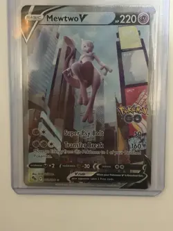 Mewtwo V 072/078 Pokemon GO Ultra Rare Full Art Holo NM – Pokemon Card - Image 1