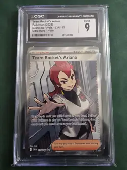 2025 POKEMON TEAM ROCKET'S ARIANA 224 DESTINED RIVALS DOUBLE RARE HOLO CGC 9 - Image 1