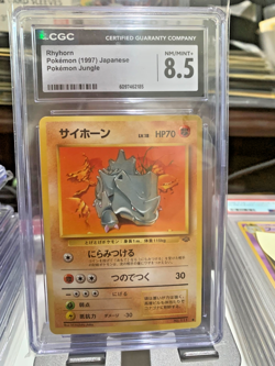 Rhyhorn 1st Ed. Pokemon Jungle CGC 8.5 1999 - Image 1