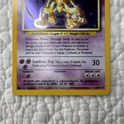 Alakazam Base Set Holo Rare Pokemon Card 1/102 80 HP Wizards 1999 English - Image 4