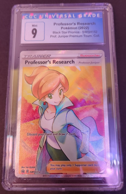 Pokemon TCG Professor's Research Sword & Shield Promo SWSH152, Graded CGC 9 Mint - Image 3