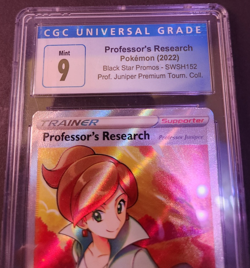Pokemon TCG Professor's Research Sword & Shield Promo SWSH152, Graded CGC 9 Mint - Image 4