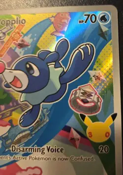 Popplio 045 MEP Black Star Promo First Partner Illustration Collection Pokemon - Image 3
