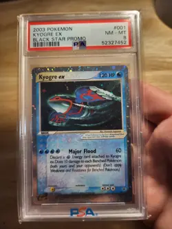 Pokemon 2003 Kyogre Ex Black Star Promo 001 Psa 8 - Image 1
