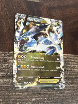 Black Kyurem EX BW62 Black & White Holo Vintage Pokemon See Pics - Image 3