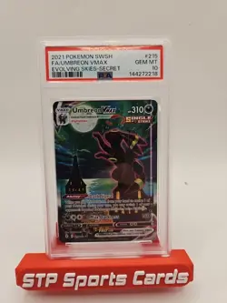 2021 POKEMON SWORD & SHIELD EVOLVING SKIES SECRET FULL ART/UMBREON VMAX PSA 10 - Image 1