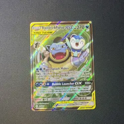 Pokemon TCG SM Cosmic Eclipse Blastoise Piplup GX 215/236 Tag Team Alt Art NM! - Image 1
