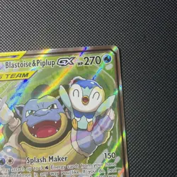 Pokemon TCG SM Cosmic Eclipse Blastoise Piplup GX 215/236 Tag Team Alt Art NM! - Image 4