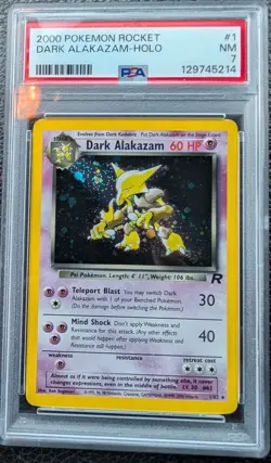2000 Pokemon Rocket Dark Alakazam Holographic 1/82.....PSA 7 - Image 1