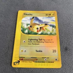 Pokemon Pikachu 124/165 Expedition Base Set Reverse Holo LP - Image 2