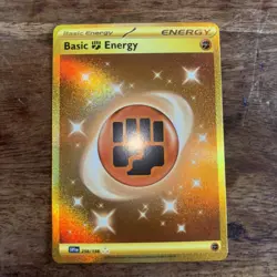 Pokemon TCG Fighting Energy 258/198 Scarlet & Violet Base Holo Gold Secret Rare - Image 2