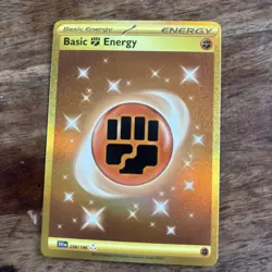 Pokemon TCG Fighting Energy 258/198 Scarlet & Violet Base Holo Gold Secret Rare - Image 4