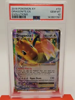 2016 Pokemon XY Evolutions Dragonite EX 72/108 PSA 10 #72 - Image 2