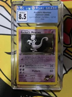 Rocket’s Mewtwo Pokemon Gym Challenge 14/132 Holo 1st Edition OLD CGC 8.5 SWIRL - Image 2