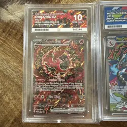 Pokemon 2025 Mega Charizard/Oricorio EX Black Star Promo sequential ACE 10! - Image 2