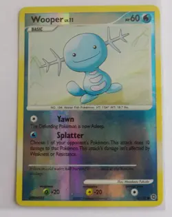 Pokemon Wooper LV.11 Reverse Holo 118/132 - Secret Wonders - 2007 LP Excellent - Image 1