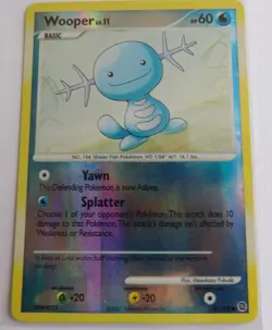 Pokemon Wooper LV.11 Reverse Holo 118/132 - Secret Wonders - 2007 LP Excellent - Image 2
