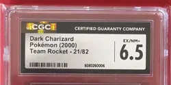 2000 Pokemon Dark Charizard CGC 6.5 EX/NM+ Team Rocket 21/82 - Image 2