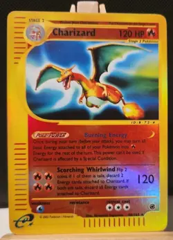 Pokemon TCG Charizard 40/165 Expedition Reverse Holo Rare 2002 WOTC HP - Image 1