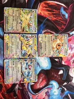 Pokemon Prismatic Evolution Eevee,Leafeon,Jolteon,Glaceon Ex Lot N/M - Image 1