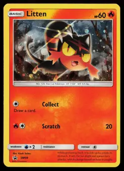 Litten SM08 Promo SM Promos Cosmos Holo Pokemon Card - Image 1