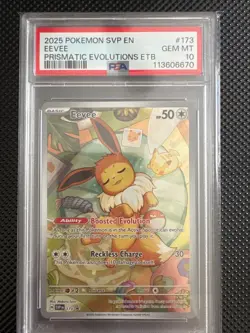 2025 POKEMON SVP EN-SV BLACK STAR PROMO #173 EEVEE PSA 10 - Image 1