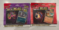 2 Pokemon Tech Sticker Collections Ascended Heroes Ghastly And Charmander Sealed - Image 1