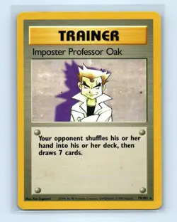 Pokemon tcg Base Set Imposter Professor Oak Lightly played - Image 1