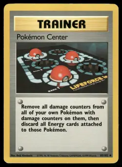 Pokemon Center 85/102 Uncommon Base Set Unlimited Pokemon Lightly Played - Image 1