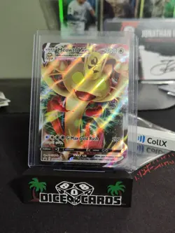 Pokemon TCG Meowth VMAX Sword & Shield SWSH005 Holo Promo Promo - Image 1