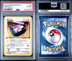 2000 Pokemon Rocket #48 Porygon 1st Edition PSA 6 - Image 3