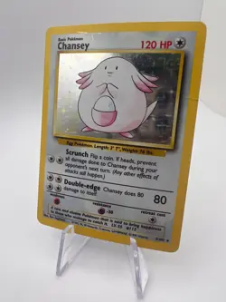 CHANSEY 3/102 HOLO HOLO RARE BASE SET UNLIMITED POKEMON HOLO HP - Image 1