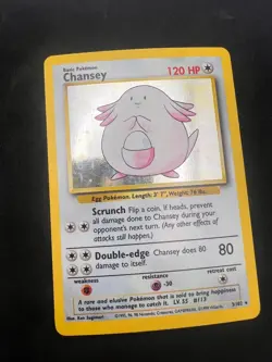 CHANSEY 3/102 HOLO HOLO RARE BASE SET UNLIMITED POKEMON HOLO HP - Image 4