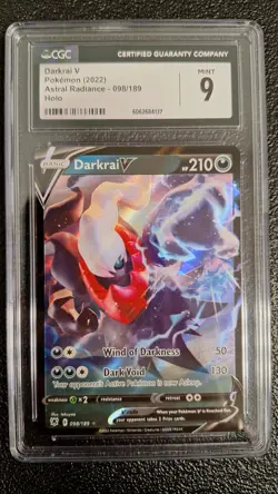 CGC 9 - Pokemon (2022) EN Astral Radiance Rare - Darkrai V #098/189 - Image 1