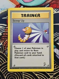 Pokemon Base Set 2 Scoop Up 107/130 Rare Played - Image 1