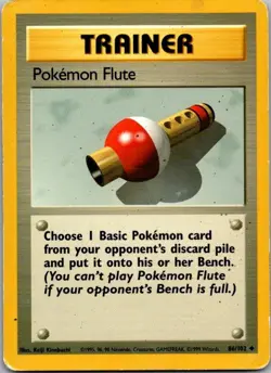 Base Set #086/102 Pokemon Flute Pokemon Moderately Played - Image 1