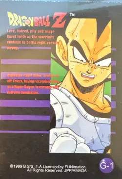Vintage Dragon Ball Z - Super Saiyan Goku G-1 Gold Foil Card - 1999 JPP/AMADA - Image 2