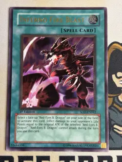 Inferno Fire Blast SOD-EN042 Ultimate Rare 1st Edition YuGiOh! NM - Image 3