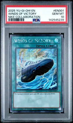 Yugioh PSA 10 WINDS OF VICTORY 2025 Joey Wheeler NIKE COLLABORATION #EN001 - Image 1
