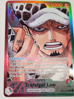 Trafalgar Law OP01-002 Romance Dawn One Piece TCG Alt Art Played - Image 1
