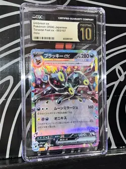 CGC 10 PRISTINE UMBREON ex 93/187 TERASTAL FESTIVAL JAPANESE POKEMON CARD - Image 1