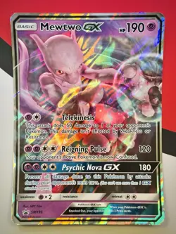 JUMBO Mewtwo GX Detective Pikachu Oversized Promo Card SM196 Holo Pokemon HP #1 - Image 1
