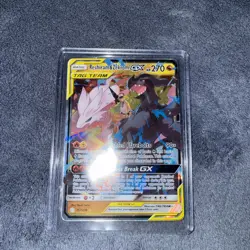 Reshiram & Zekrom GX 157/236 Pokemon Sm-Cosmic Eclipse Full art chase card - Image 5