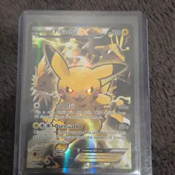 Pokemon Pikachu EX Full Art Promo Holo Black Star XY124 XY Basic 130 HP Card - Image 1