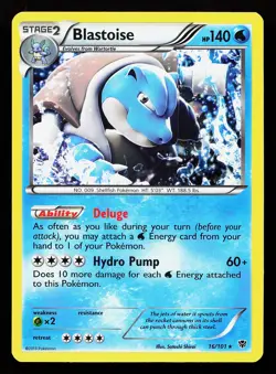 Blastoise 16/101 Cosmos Holo Rare Plasma Blast Pokemon Card - Image 1