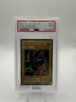 PSA 9 Mint Dark Magician P4-02 Premium Pack 4 2001 Japanese Graded Card - Image 1