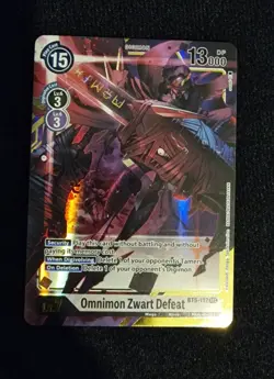 Omnimon Zwart Defeat BT5-112 Card Game Battle of Omni Alt Art - Image 1