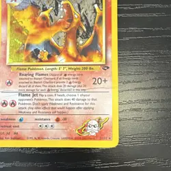 Blaine's Charizard 2/132 Gym Challenge Holo Rare Card Damaged - Image 4
