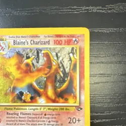 Blaine's Charizard 2/132 Gym Challenge Holo Rare Card Damaged - Image 5